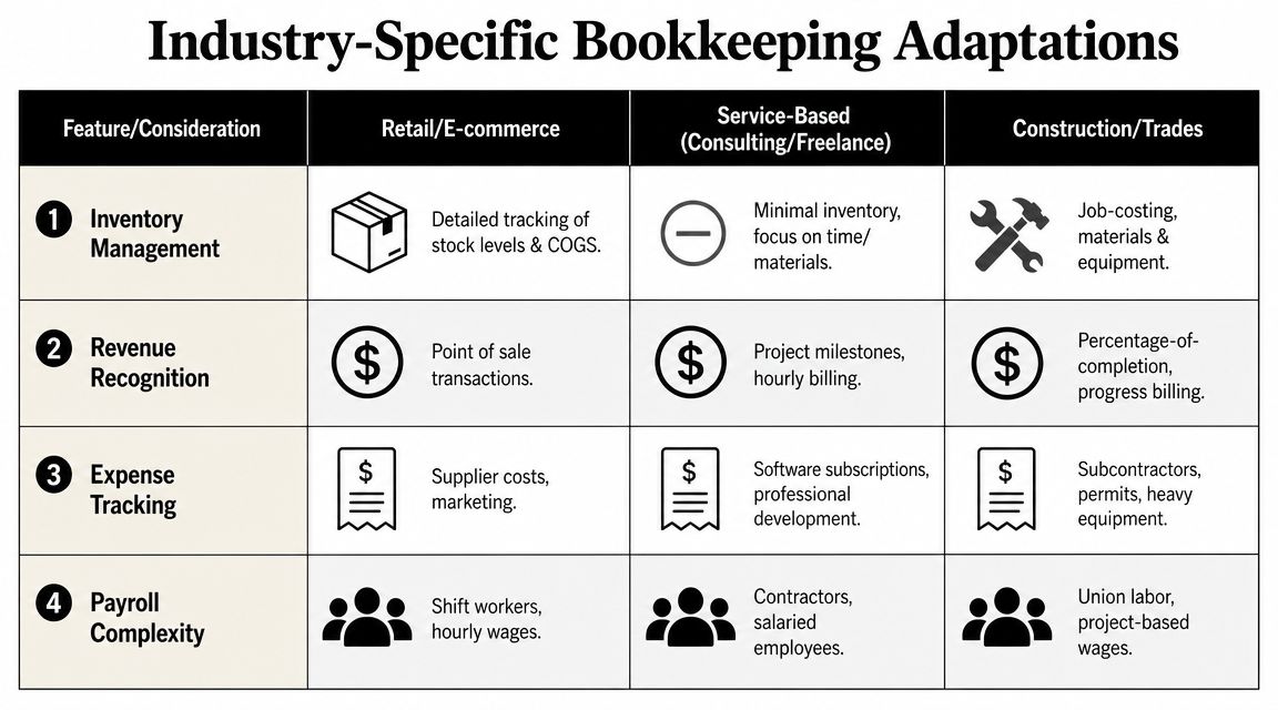 Adapting Your Bookkeeping Format for Your Industry